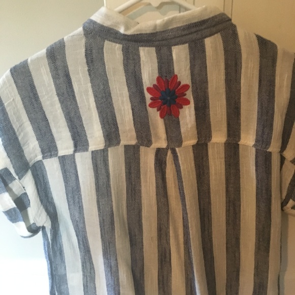 THML EMBROIDERED STRIPE SHIRT - Picture 4 of 5